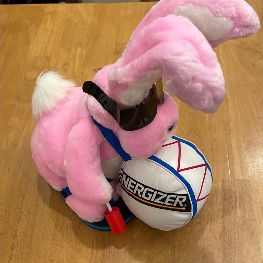 Vintage 1989 Energizer Bunny Plush Toy Pink Animal Fair Collectable Clean